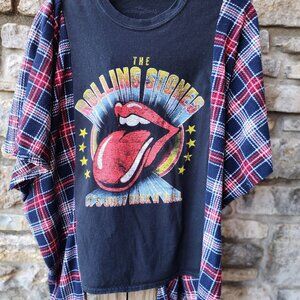 Rolling Stones Band Tee Upcycled Box TShirt